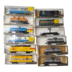 Model Power N Scale Trains Hopper Box Cattle Cars (Lot of 12) NEW